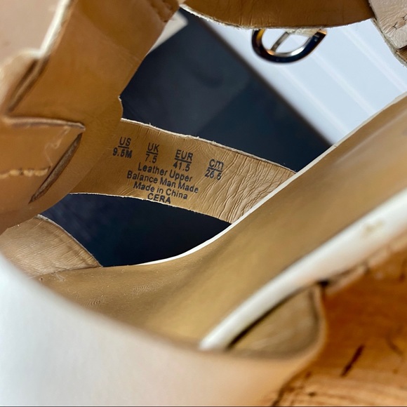 Franco Sarto White Strappy Wedge Sandals Size 9.5 - Picture 7 of 8